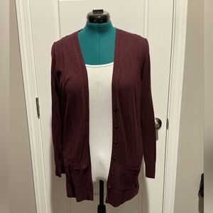 Old Navy Burgundy Button-Up Cardigan